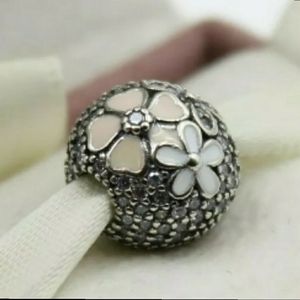 Pandora poetic blooms mixed enamels clip.